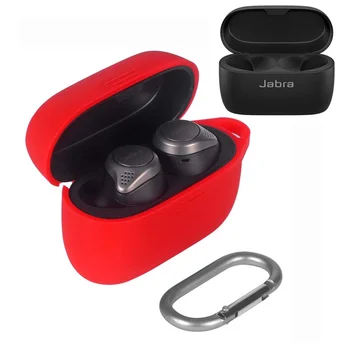

Soft Silicone Skin Cover Shock-Absorbing Protective Case with Keychain for Jabra Elite Active 75t Back LED Visible 2020 Released