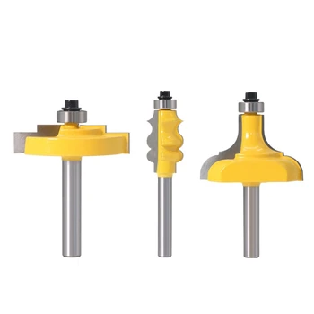 

3Pcs 8mm Shank Picture Frame / Molding Router Bit - Large Trimming Wood Milling Cutter for Woodwork Cutter Power Tools