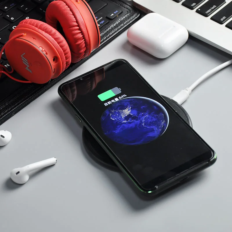 

Wireless Charger 10W Round Fast Charge For Induction Fast Wireless Charging Pad For Iphone Airpods Accessories