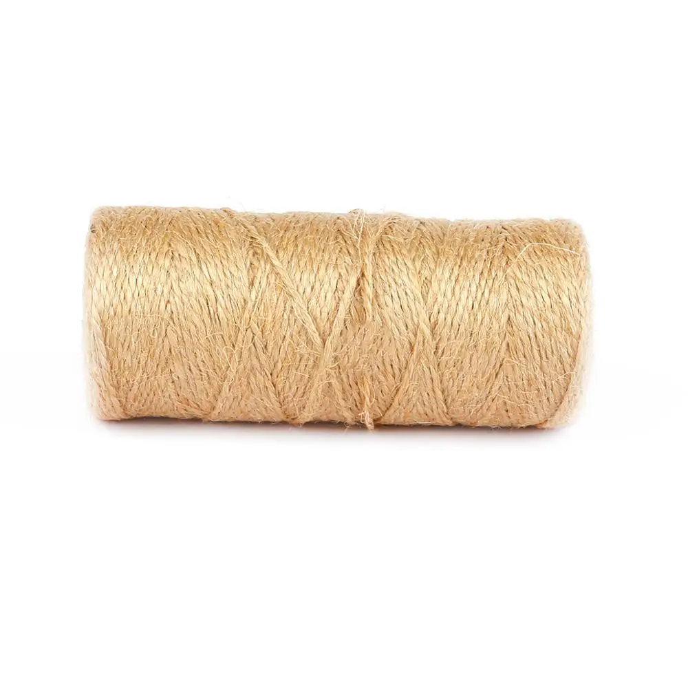 New 100M Natural Jute Twine Burlap String Hemp Rope Cords Thread For Party Wedding Gift Wrapping DIY Scrapbooking Florists Craft