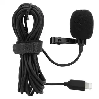 

Portable Lavalier Wire Microphone Mic 3meters for IOS Phone Live Broadcast Interview