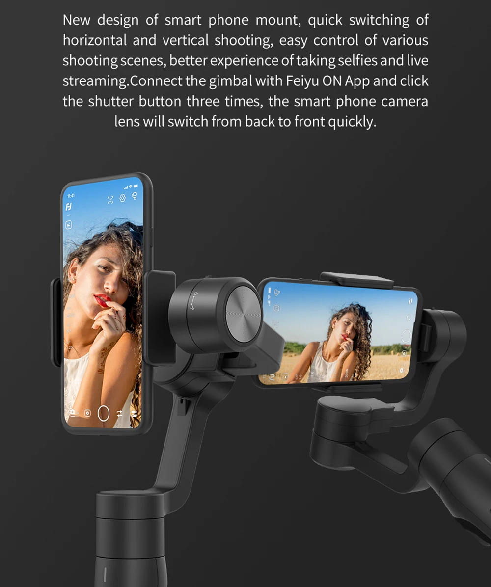 FeiyuTech Feiyu Vimble 2s Смартфон Gimbal Ручной Стабилизатор с 180 мм удлинитель для iPhone X Xs 8 7 XIAOMI samsung