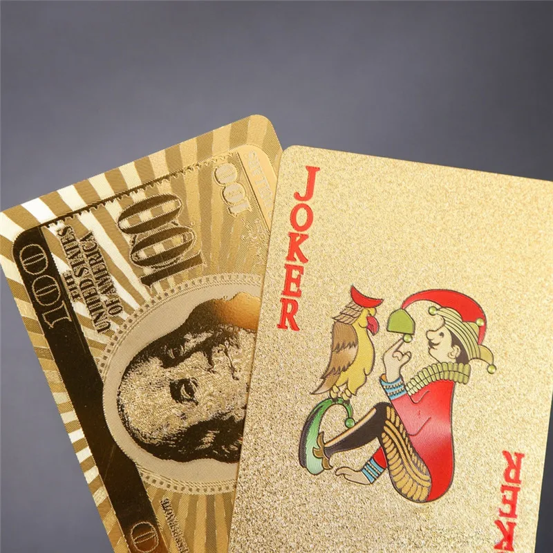 Рекомендуем коллективные игральные карты вечерние игрушки евро доллар дизайн покерные карты Креатив черное золото