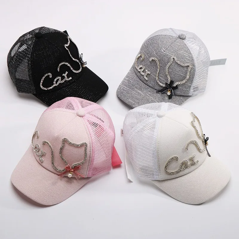 Baby Caps Child Baseball Cap Hip Hop Summer Sequin Sun Hat Snapback Mesh Hat For Kids