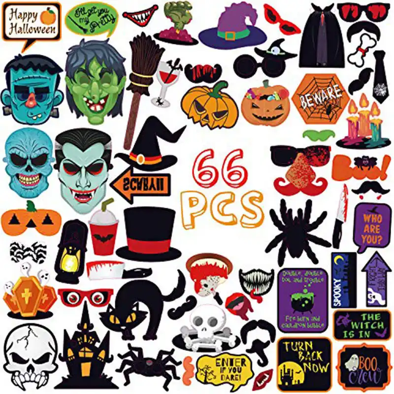 New Halloween Party Photo Booth Props Funny Mask Terror Skull