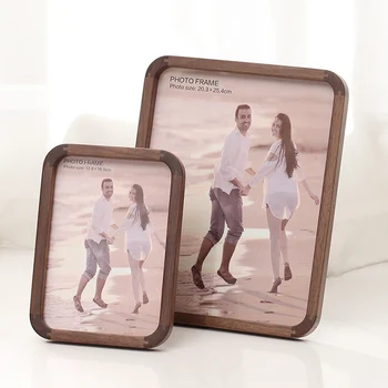 

Wooden Horizontal and Vertical Photo Frame Solid Wood Living Room Bedroom Table Modern Simplicity Wedding Photo Picture Frame