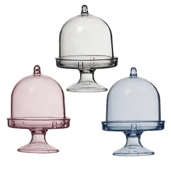 

Transparent Plastic Candy Box Mini Cake Stand Cupcake Shower Gift Box Party Wedding Baby Favor For Kids Decoration Birthday H9E7