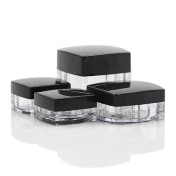 

4 Sizes Optional Small Square Empty Cosmetic Jar Container 3g/5g/10g/20g Acrylic Eyeshadow Face Cream Refillable Bottles
