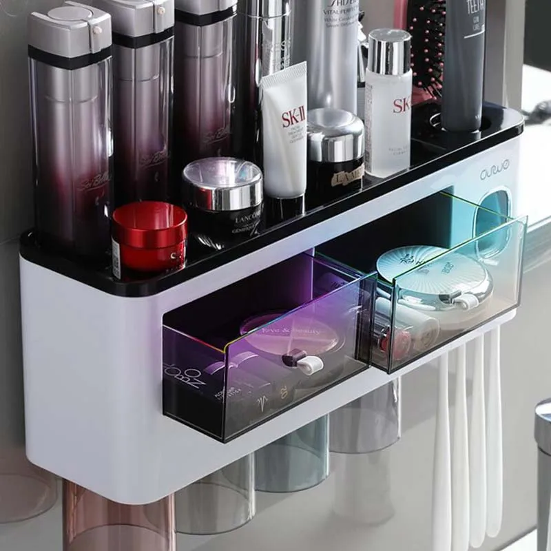 Automatic Toothbrush Holder with Toothpaste Dispenser