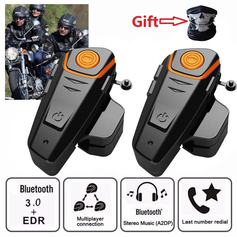 BTS2 Motorcycle Bluetooth Helmet Motorbike BT Interphone