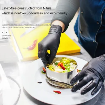 

100PCS Nitrile-Gloves Disposable And Soft Texture-Wear Comfortably Lasticity Anti-Chemical Flexibly S M L XL #8