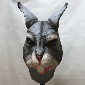 

2020 Hot selling Halloween Animal Party Cosplay Creepy Cute White Costume Rabbit Mask