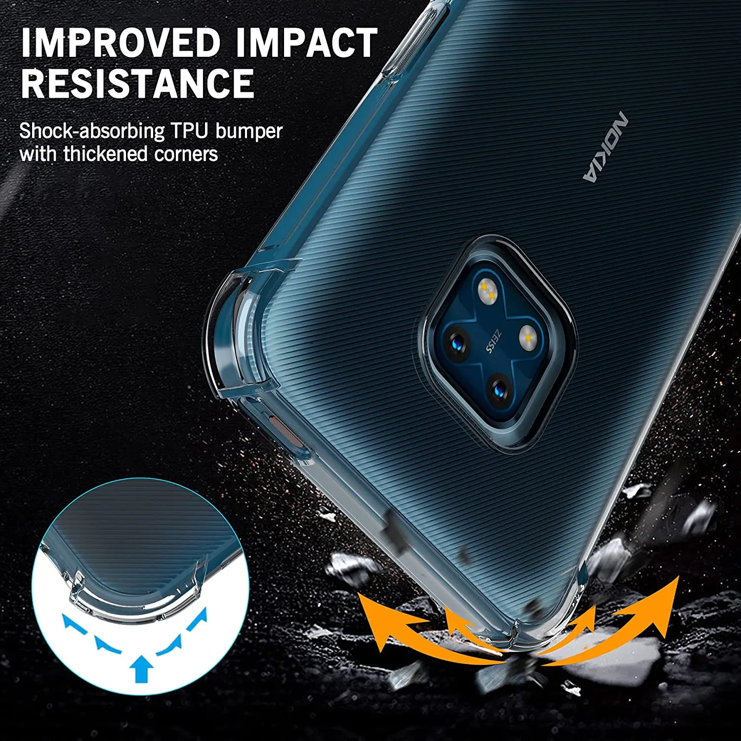 Case for Nokia XR 20 Reinforced Corner Soft TPU Clear Shockproof Cover For Nokia XR20 Couqe Fundas - 4