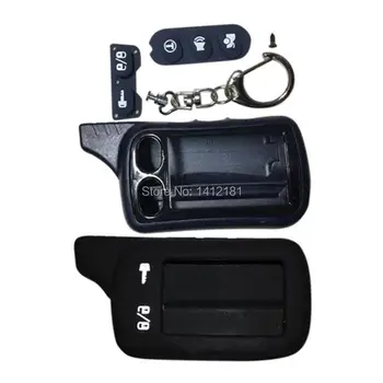 

TZ9010 Case Keychain + Silicone Case For Car Alarm Tomahawk TZ-9010 TZ-9030 TZ9030 Fob Chain TZ 9010 9030 LCD Remote Control