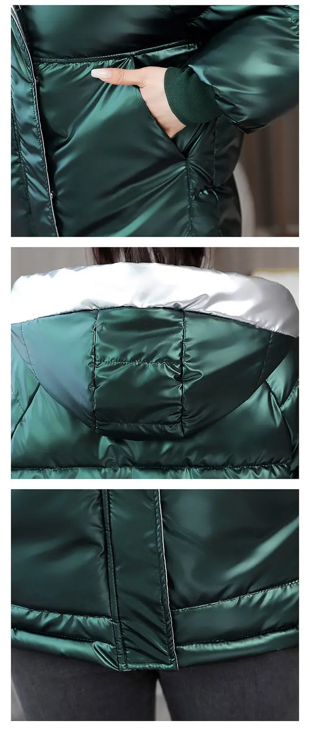 Winter Jacket Women 2021 New Glossy Down Cotton Coat Winter Warm Down Jacket Parkas Thick Warm Cotton-Padded Coat Outwear Female Winter Jacket Women 2021 New Glossy Down Cotton Coat Winter Warm Down Jacket Parkas Thick Warm Cotton-Padded Coat Outwear Female