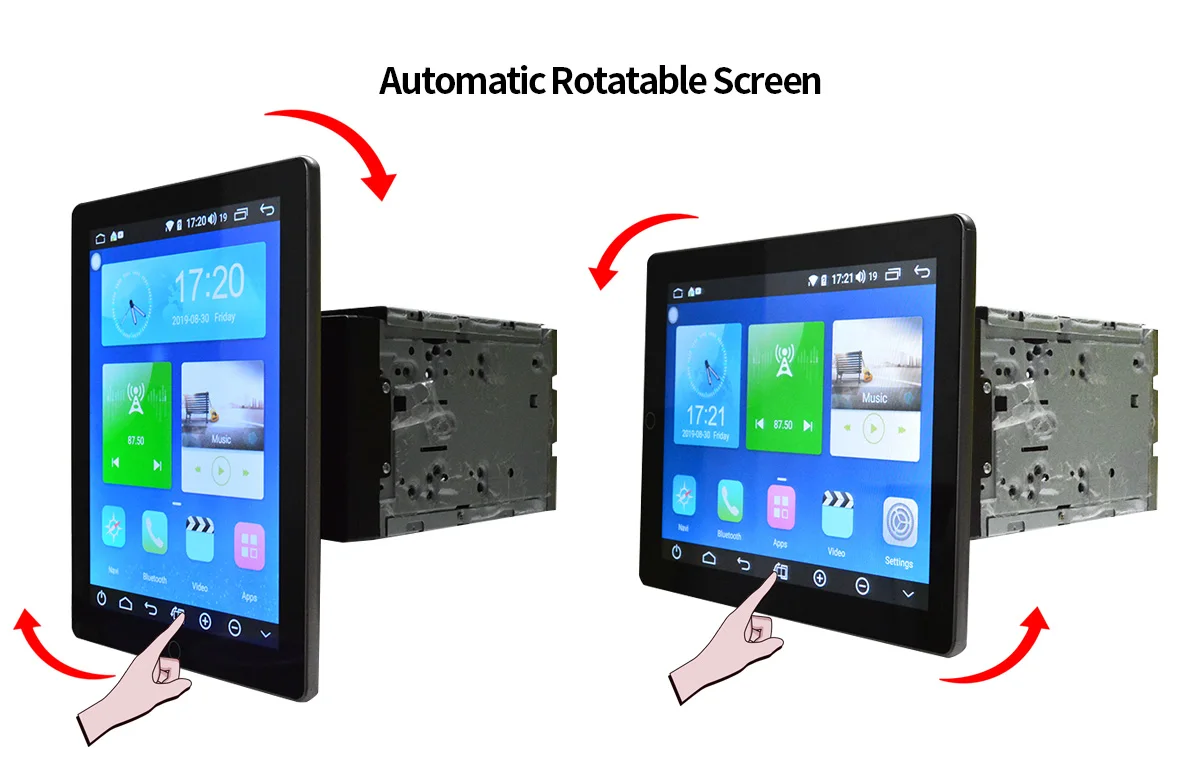 Clearance Tesla Style 2Din 9.7" Auto-Rotatable Android 8.1 Car Multimedia Radio GPS DSP Carplay Subwoofer SPDIF DAB DVR 4G SIM WiFi OBD 2