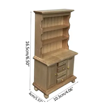 

1/12 Scale Dollhouse Miniature Bookcase Bookshelf Cabinet Cupboard Furnitures Y4UD