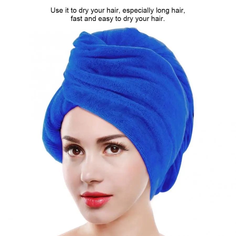 Beauty Salon Absorbent Towel Microfiber Solid Color Thickened Super Absorbent Hair Drying Towel Hair Salon Stying Tool