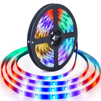 

LED Strip Lights 5050 RGB strip light color changing 16.4ft 5M led light strip 12V Waterproof Flexible Ribbon fita with remote