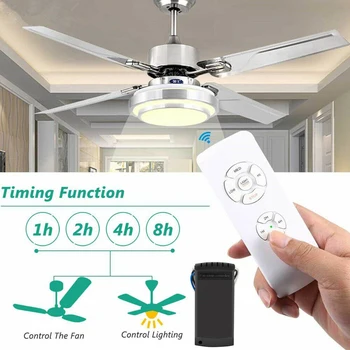 

220V LED Ceiling Fans lamp Wireless/ Timing Remote Control Dimming Lights for Living Room Bedroom Home Decor Light