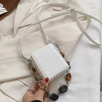 

Stone pattern Mini Tote bag 2020 Fashion New High quality PU Leather Women's Designer Handbag Square Shoulder Messenger Bag