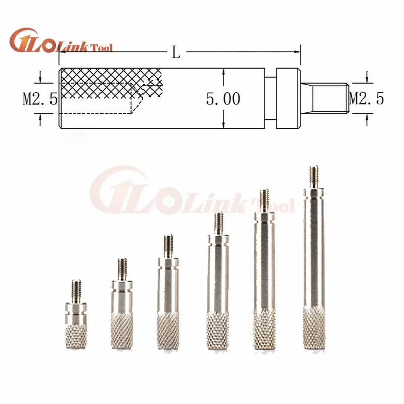 Extension Rods for Dial Indicators Probe Connecting Rod HSS Accessory More Specifications M2.5*10mm-100mm Measuring Tools dial indicator extension rod