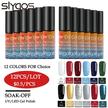 

(Choose 12)SLYGOS Gel Varnish Nail Polish Set Hybrid All For Manicure 6ML Colors Semi Permanant UV Nails Base Top