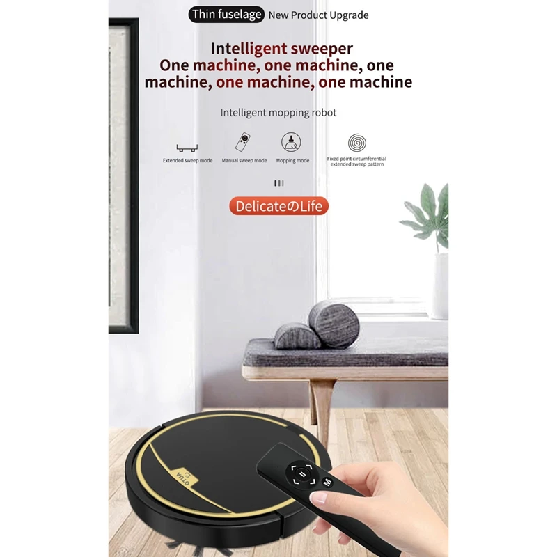 US $60.57 2800Pa Robot Vacuum Cleaner With Mechanical Remote Control Dual Use Timing Smart Vacuum Cleaner With Water Tank Dry Wet Sweep