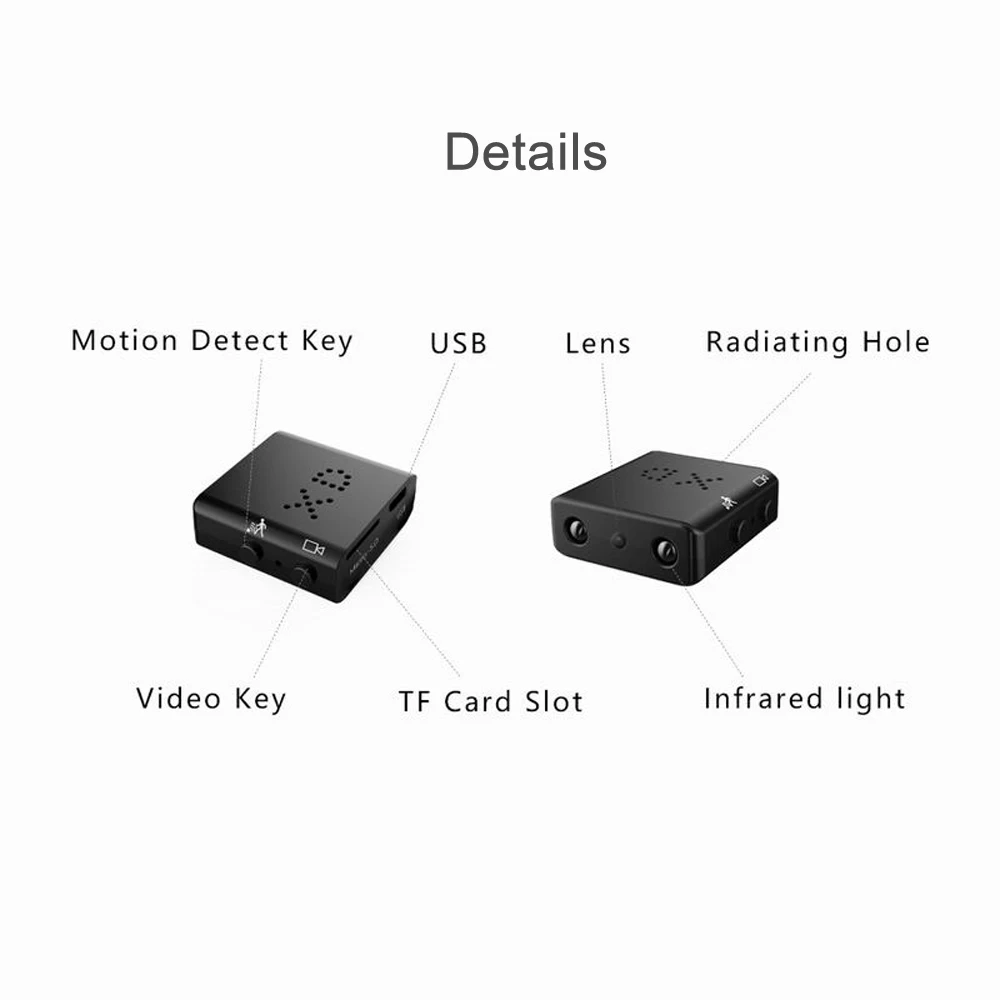 XD IR-CUT мини-камера самая маленькая 1080P Full HD видеокамера инфракрасное ночное видение микро камера Обнаружение движения DV