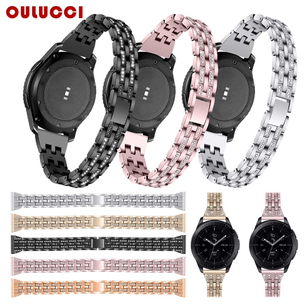 

Oulucci 20mm 22mm Stainless Steel Watch Band For Samsung Galaxy Strap smart Link bracelet with Adjust Tool For Samsung Gear S3