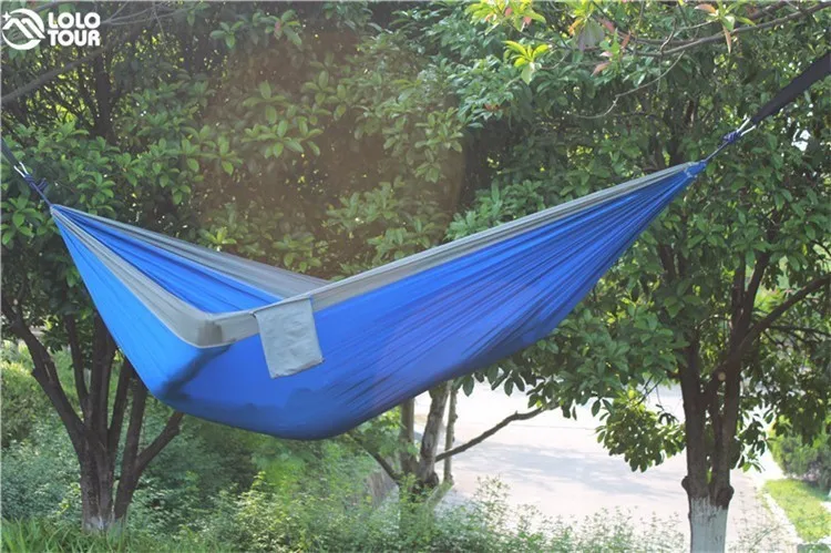 300*175cm Large Parachute Hammock 2-3 People Camping Hammock With Tree Straps Garden Swing Sleeping Bed for Survival Adventure