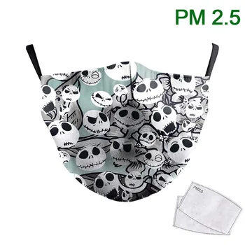 

New Scary skull Christmas Face Masks 3D Print Masks Fabric Reusable Washable Masks Mouth-Muffle PM 2.5 Protective Dust Mask