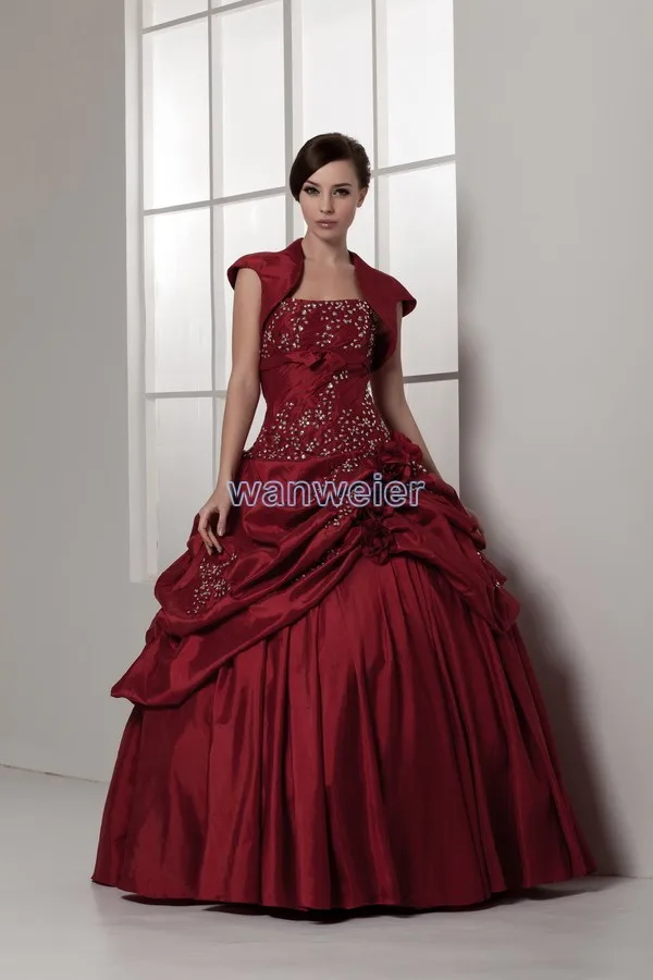 

free shipping 2016 new design hot bridal gown good quality custom size/color ball gown with jacket short sleeve wedding dress