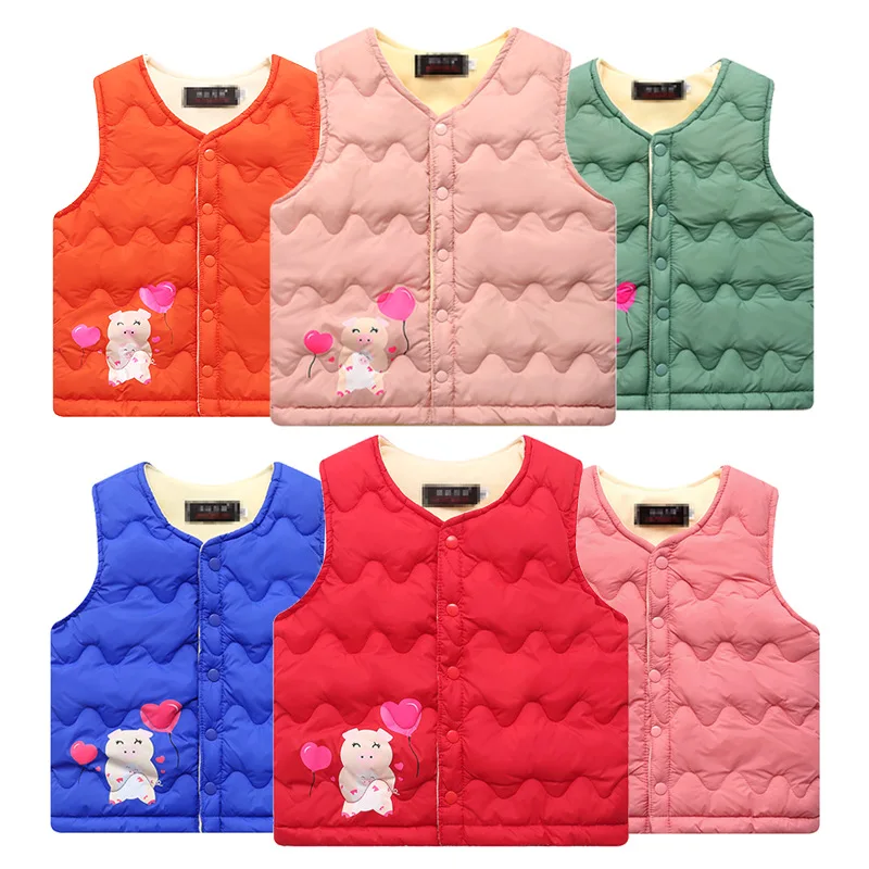 Boys Girls Warm Spring Vest Baby Fleece Vest Waistcoat Coat Children