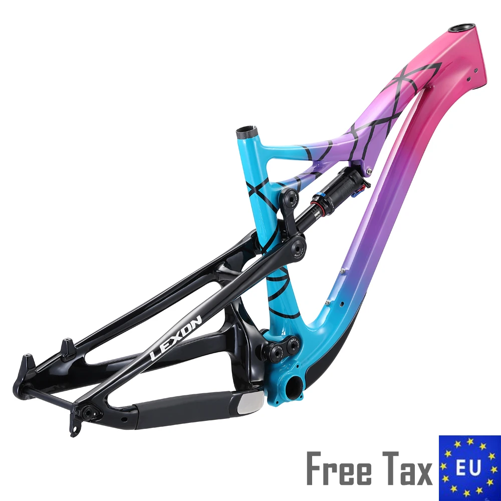 US $833.76 2020 Lexon 275 FULL SUSPENSION CARBON MOUNTAIN BIKE FRAME 275 CARBON DUAL SUSPENSION  MOUNTAIN FRAME BOOST 148mm