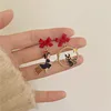 Japanese Witch Black Cat Clip on Earrings No Piercing Funny Cartoon Bow Cat Clip Earrings Without Pierced Ears for Women Girls 1
