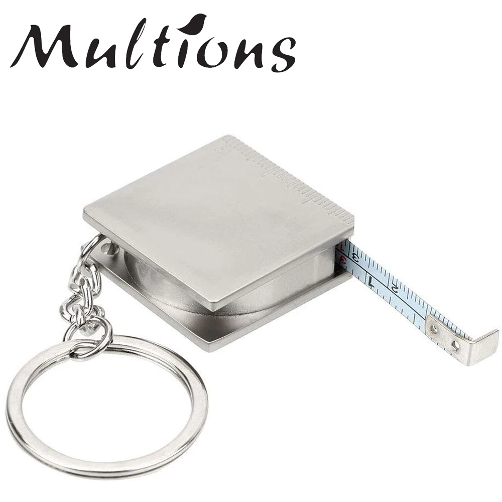 

1Pc Metal Tape Measure Retractable Keychain Measure Ruler Multifunctional Decoration Ruler DIY Patchwork Sewing Accessories