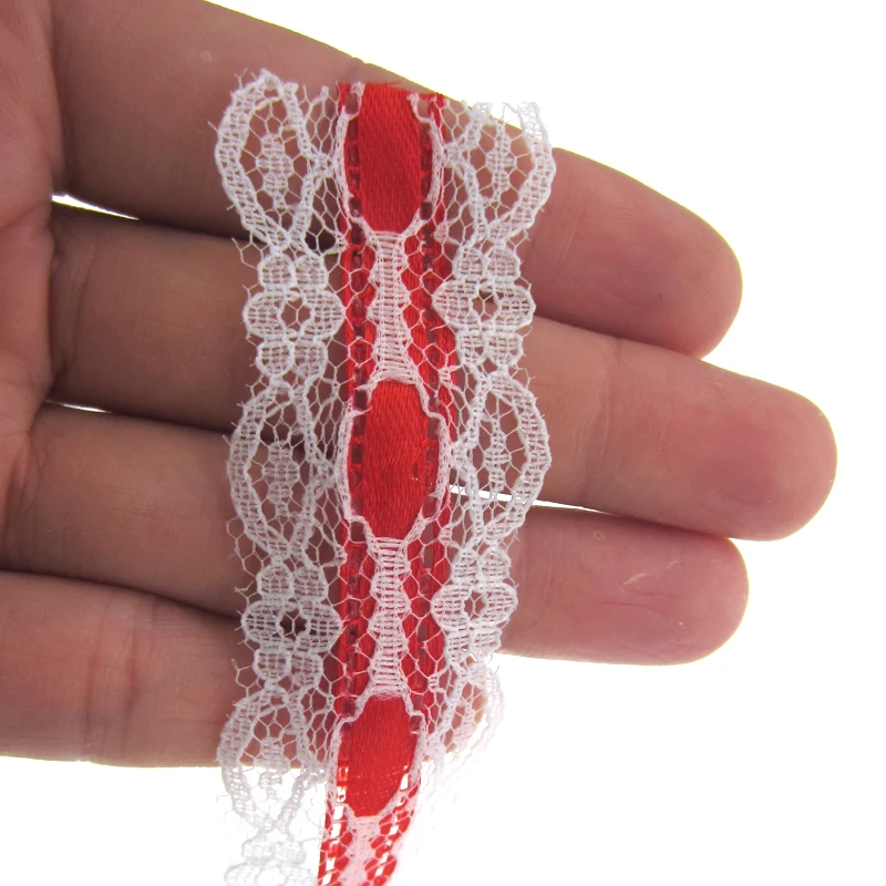 White Lace Ribbon Satin Ribbon for Party Wedding Scrapbooking Packing 2.5cm for Crafts Satin Ribbons Ribbon Supplies Satin Ribbon Lace Trim Ribbon 1Roll 20yards 1"