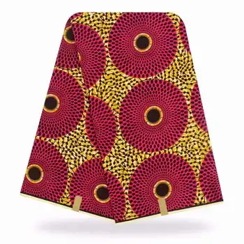 

ankara fabric wax african fabric 100% Cotton high quality african wax prints fabric 2019 soft Wax fabric 6yard for dress 009