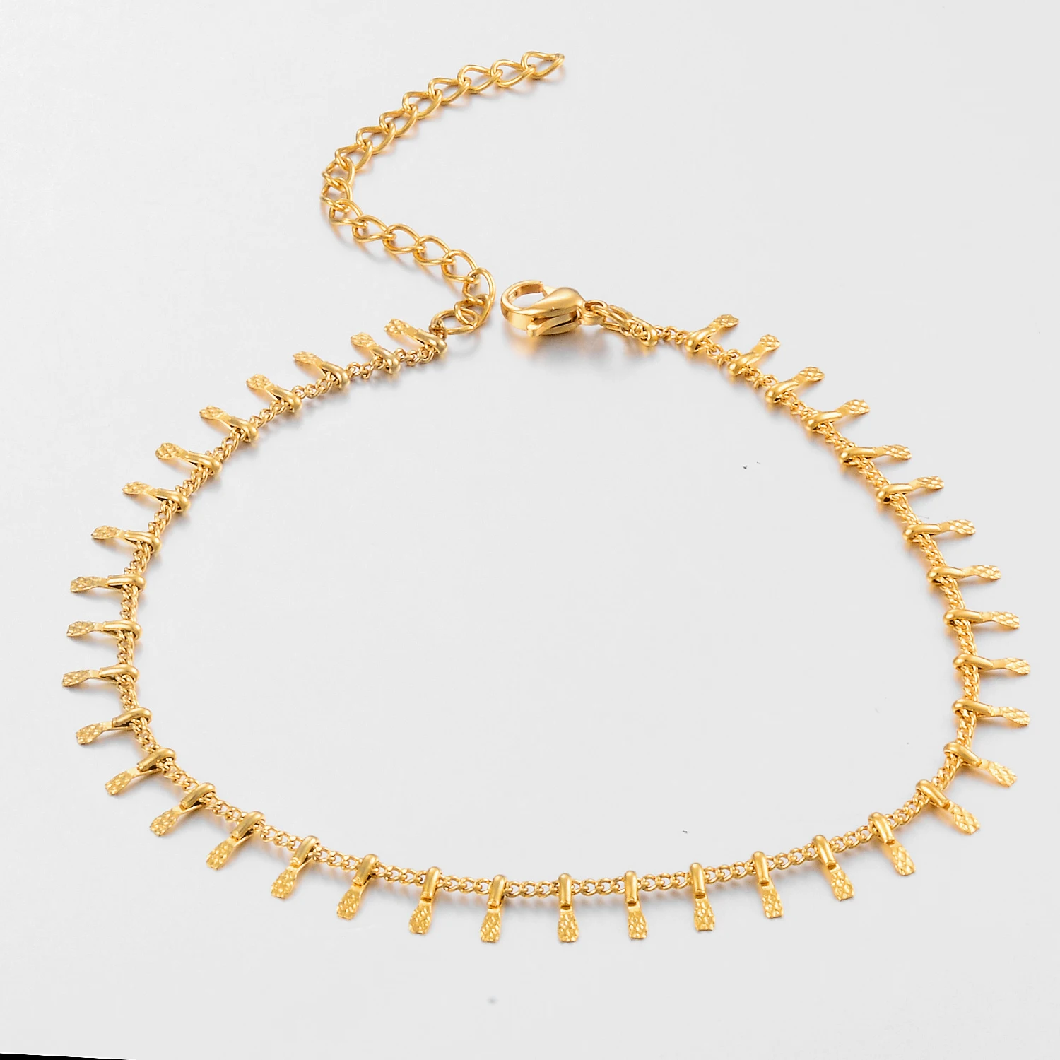 Stainless Steel Bracelet Neo-Gothic Stainless Steel Gold Color Exotic Link Chain Bracelet Anklet On Foot For Women High Quality Fashion Jewelry