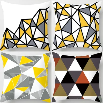 

Polyest Linen Fabric Strip Geometry Multiple Pattern Pillowcase Bedding Pillow 45cm*45cm Home Decorative Bed Sofa Pillow Cover