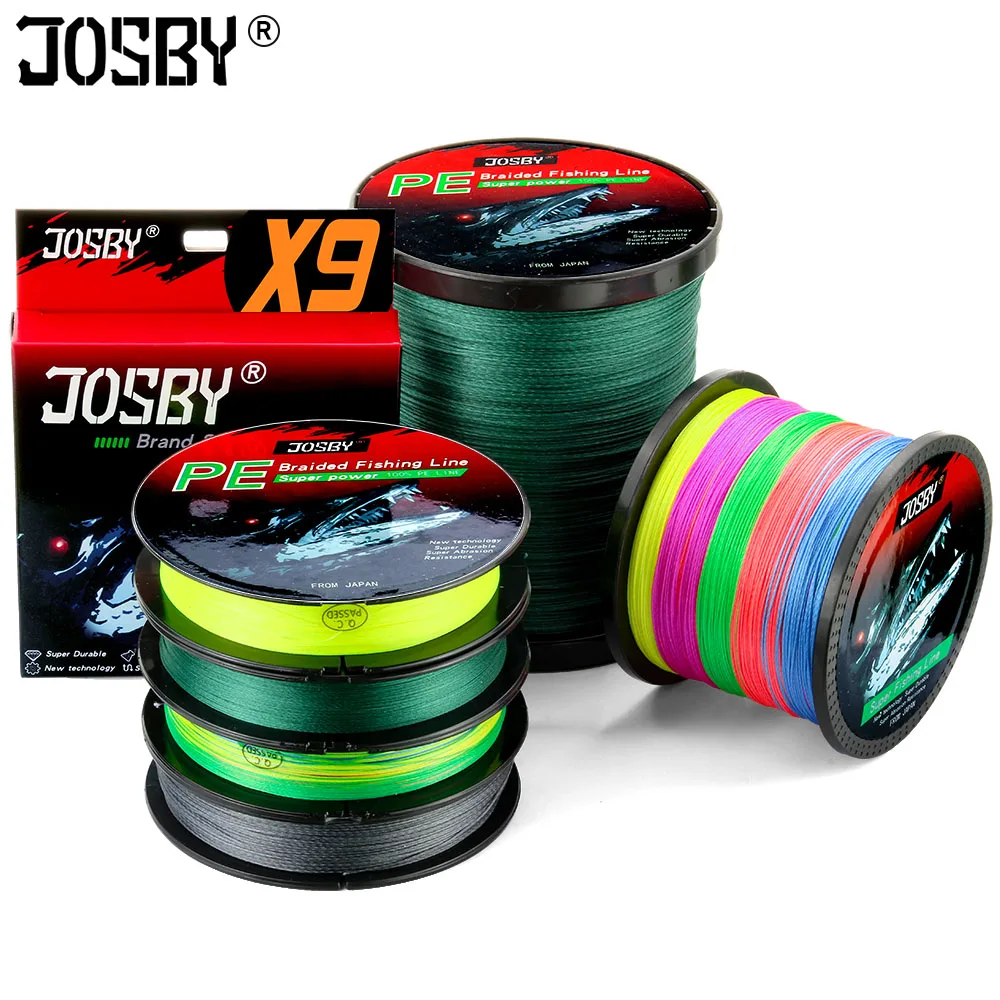 JOSBY Pesca рыболовная леска для ловли карпа PE плетеная многонитевая проволока 9 нитей