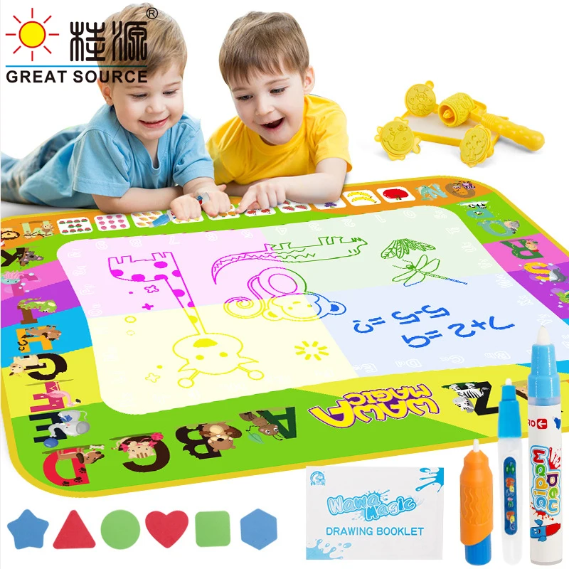 

Dinosaur Style Drawing Mat Kids Water Doodle Mat Educational Toys Coloring Books Magic Painting Board Toys 88*60cm(34.6"*23.63")
