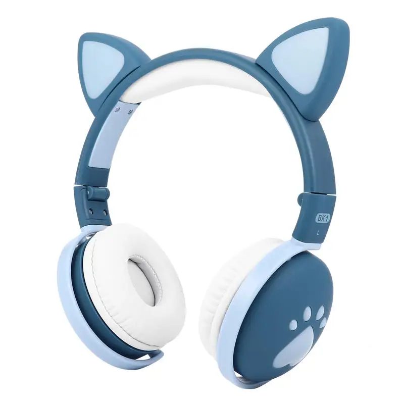

Wireless Bluetooth headphones Cartoons Cat Ears bass Noise Cancelling Kids Headhand Bluetooth 5.0 headset With Mic Grils Gift