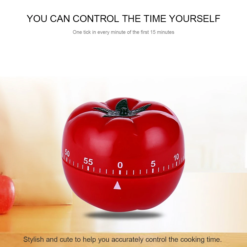 1PC New 1-60min 360 Degree Tomato Timer Mechanical Countdown Reminder Alarm Kitchen Gadgets |