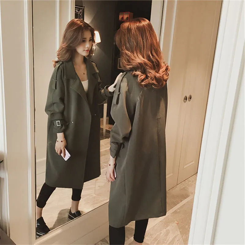 Женский плащ весна осень 2019 тонкая ветровка модное повседневное шерстяное