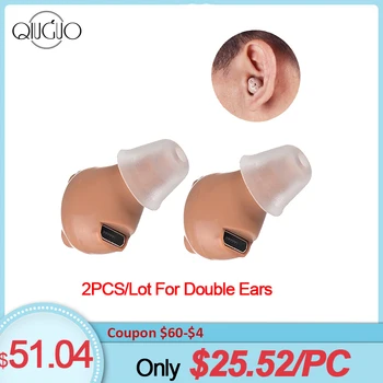

2PCS Rechangeable Mini Hearing Aid Adjustable Sound Amplifier For Elderly Hearing Loss Device PASP New USB Hearing Aids