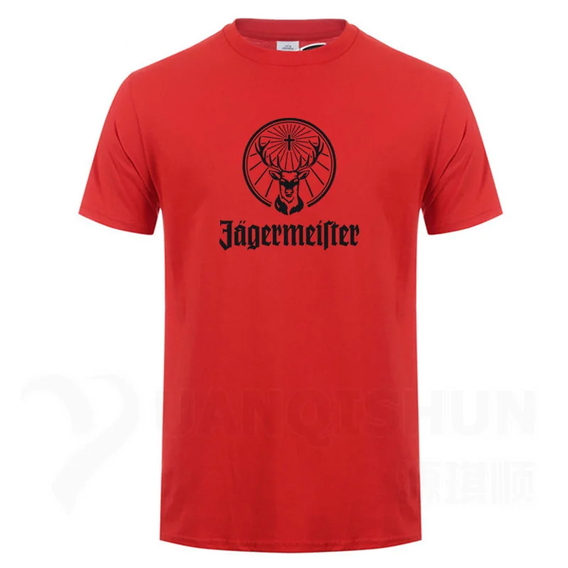 Red 2 Мужская футболка с логотипом Jagermeister Music Tour, высокое качество, модная эксклюзивная футболка из хлопка, 16 цветов, унисекс, уличная одежда, Harajuku - Цвет: Red 2