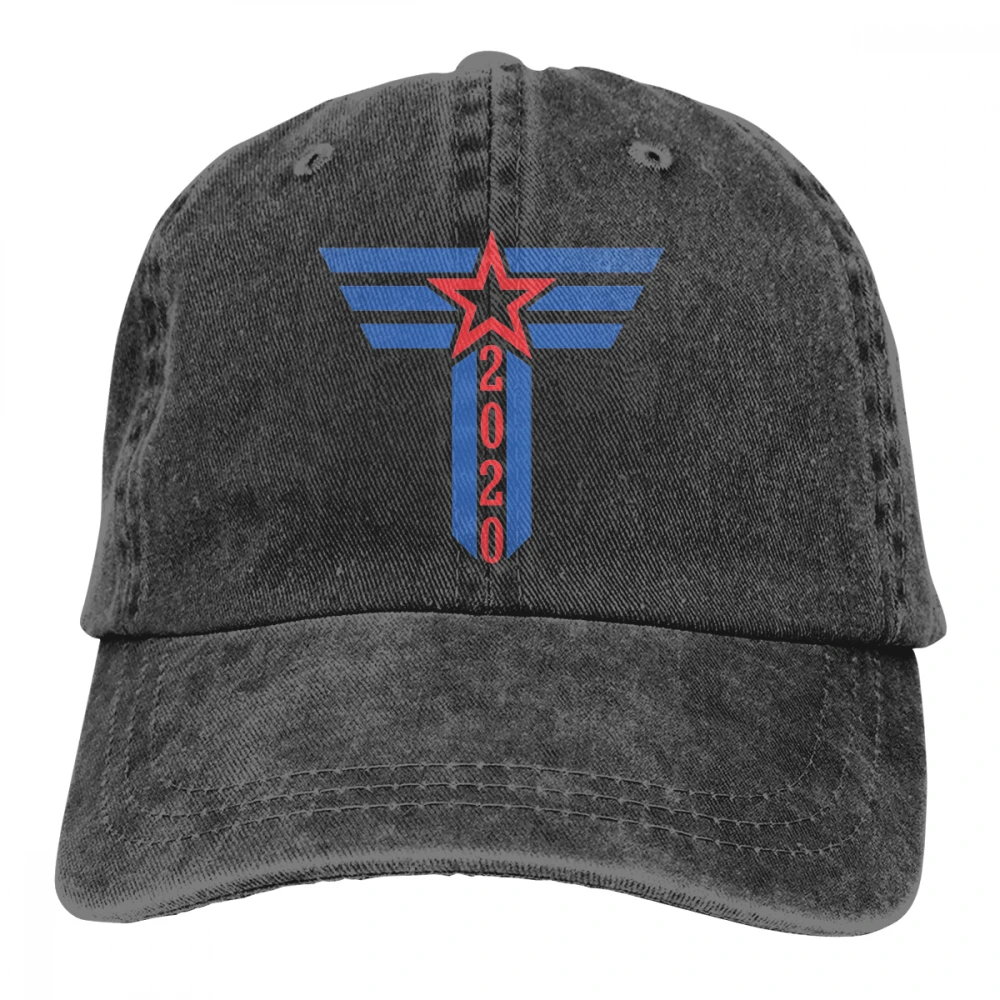 Trump T Casquette Черная мужская и женская джинсовая бейсболка с завязками Регулируемая Кепка для гольфа