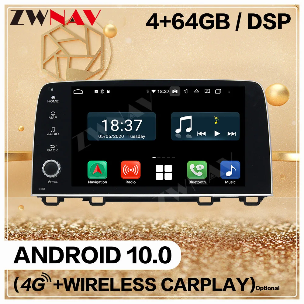 Double Din For Honda CRV 2017 2018 2019 Android Screen Multimedia Player Auto Audio Radio GPS Navigation Head Unit Auto Stereo